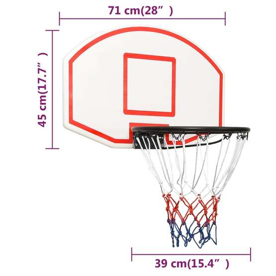 Basketplatta Vit 71X45X2 Cm Polyeten