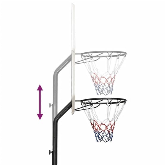 Basketkorg Med Stativ Vit 282-352 Cm Polyeten