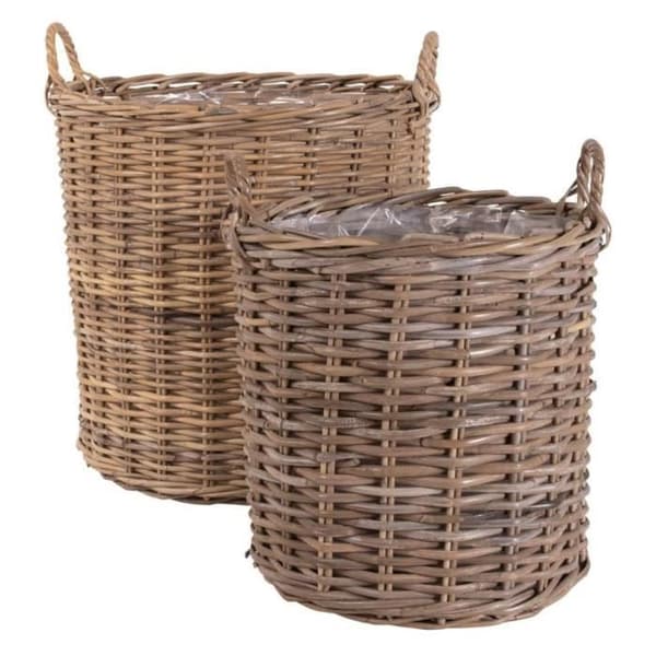 House Nordic Runda korgar 2 st Ivy Rattan kubu