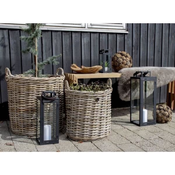 House Nordic Runda korgar 2 st Ivy Rattan kubu
