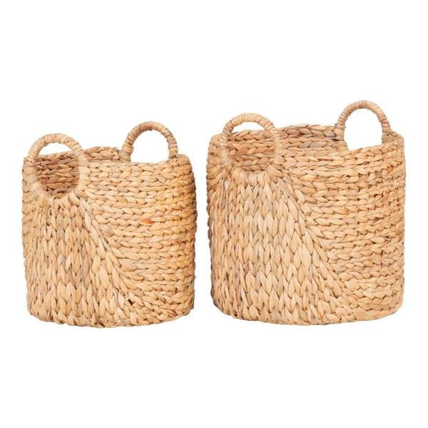 Set med 2 vattenhyacintkorgar, runda House Nordic Passo