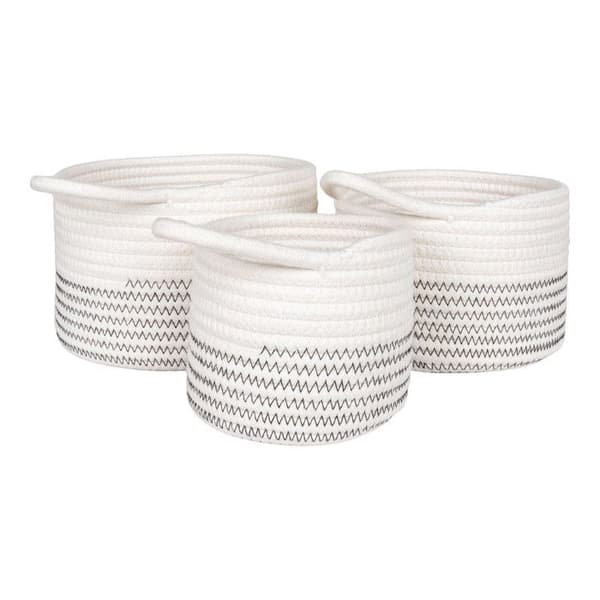 Set med 3 bomullskorgar, runda House Nordic Algar