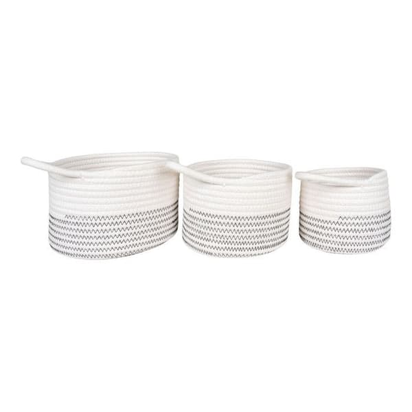 Set med 3 bomullskorgar, runda House Nordic Algar