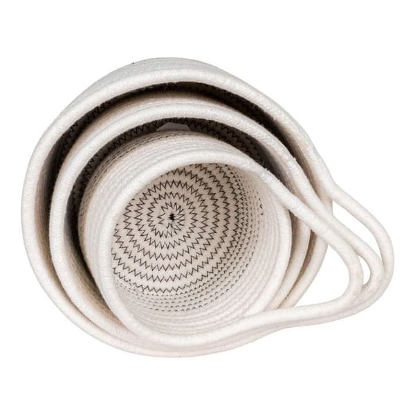 Set med 3 bomullskorgar, runda House Nordic Algar