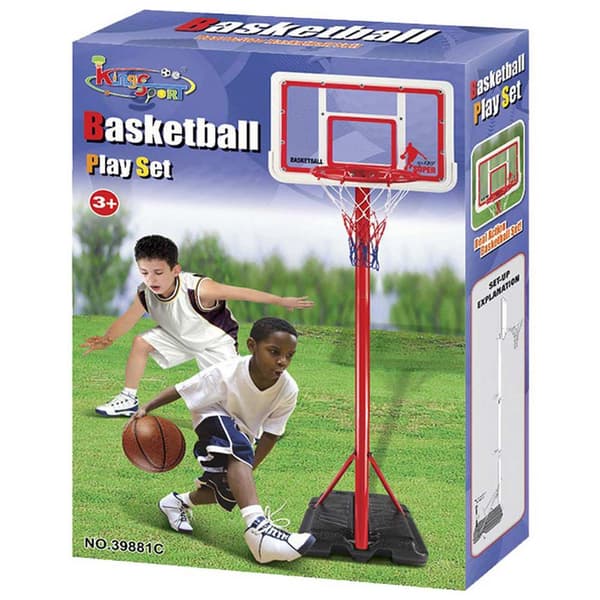 Devessport Justerbar Basketballkurv Junior Rød 195 cm