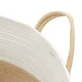 Miniatyrbilde 5 av 9: vidaXL Oppbevaringskurv beige og hvit Ø51x33 cm bomull