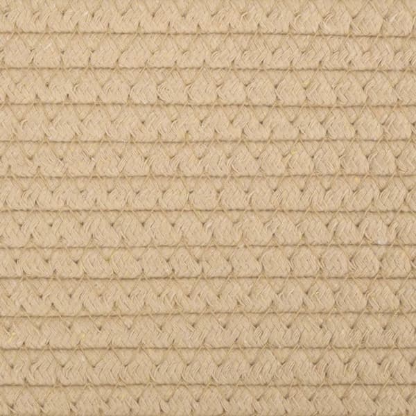 vidaXL Förvaringskorg beige och vit Ø43x38 cm bomull