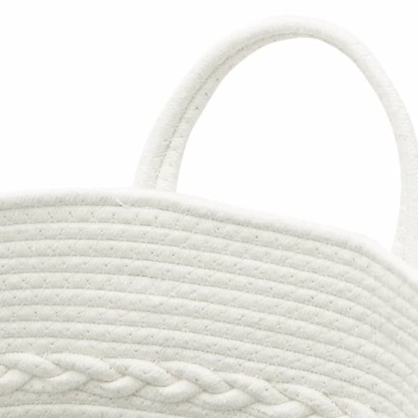 vidaXL opbevaringskurv Ø43x38 cm bomuld grå og hvid