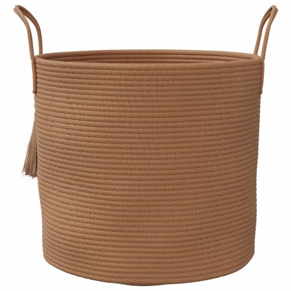 vidaXL opbevaringskurv Ø40x35 cm bomuld brun