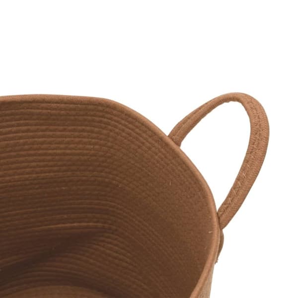 vidaXL opbevaringskurv Ø40x35 cm bomuld brun