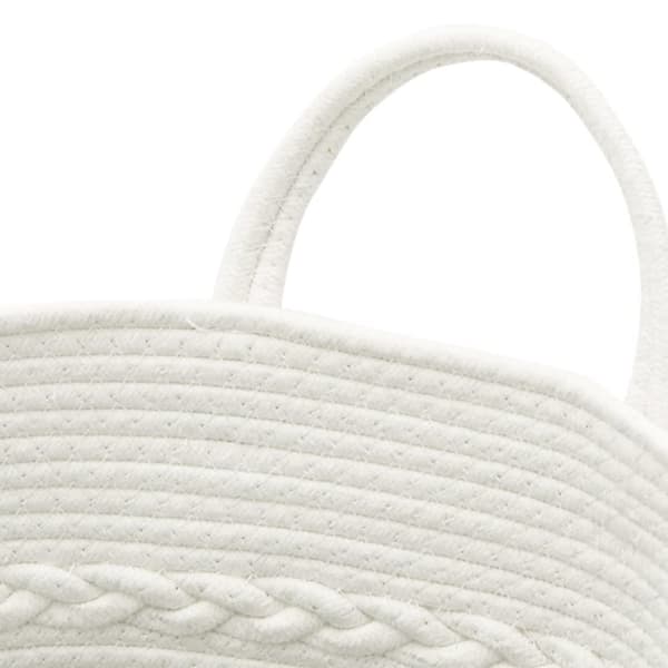 vidaXL opbevaringskurv Ø43x38 cm bomuld brun og hvid