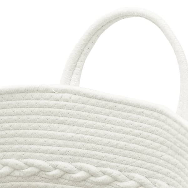 vidaXL opbevaringskurv Ø43x38 cm bomuld grå og hvid