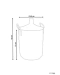 Pikkukuva 3 / 6: Kori luonnonväri 40 cm meriruoho pyöreä käsintehty geometrinen kuvio kahvat kannella boho