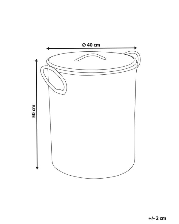 Kori luonnonväri 40 cm meriruoho pyöreä kannella kahvoilla raidallinen käsintehty boho