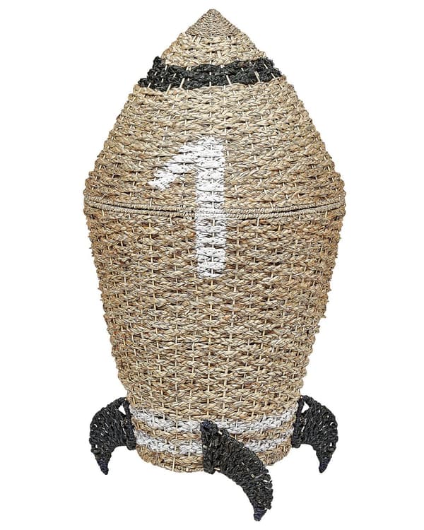 Flettet Rocket Basket Natural Seagrass Woven Toy Hamper Tilbehør til barnerommet