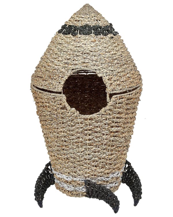 Flettet Rocket Basket Natural Seagrass Woven Toy Hamper Tilbehør til barnerommet