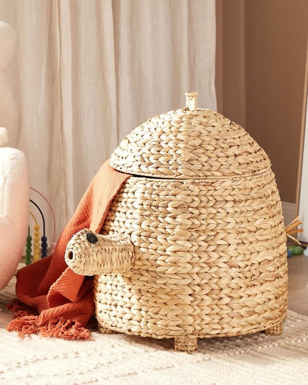 Kori luonnonväri 72 x 44 cm vesihyasintti käsintehty kilpikonna kannella lasten boho