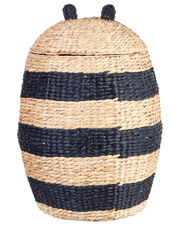 Kori luonnonväri musta 48 x 48 cm vesihyasintti käsintehty mehiläinen lasten boho