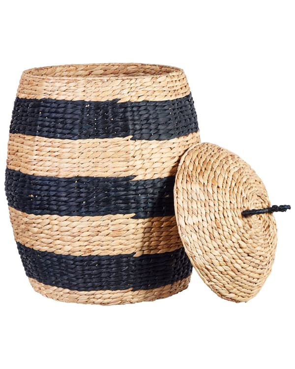 Kori luonnonväri musta 48 x 48 cm vesihyasintti käsintehty mehiläinen lasten boho