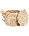 Miniatyrbillede 4 af 6: Kurv naturfarve 67 x 48 cm vandhyacint håndlavet krabbe med låg børn boho