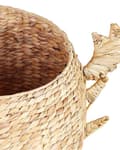 Miniatyrbillede 5 af 6: Kurv naturfarve 67 x 48 cm vandhyacint håndlavet krabbe med låg børn boho