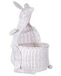 Miniatyrbillede 1 af 7: Kurv hvid 46 x 42 cm rattan kænguru-formet til børn håndlavet boho moderne