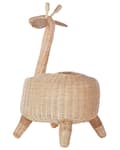 Miniatyrbillede 5 af 9: Kurv naturfarvet 33 x 35 cm rattan girafformet børn håndlavet boho moderne