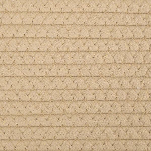 Förvaringskorg beige och vit Ø51x33 cm bomull