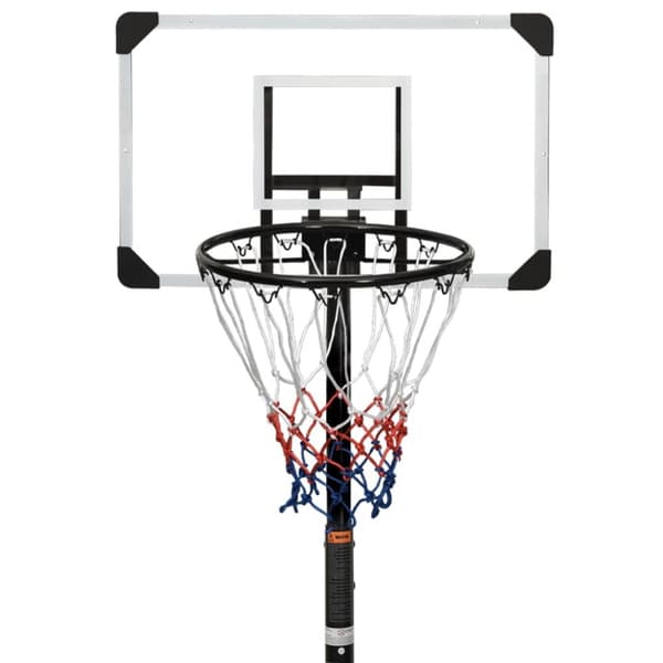 basketballstativ med plade 216-250 cm polycarbonat transparent