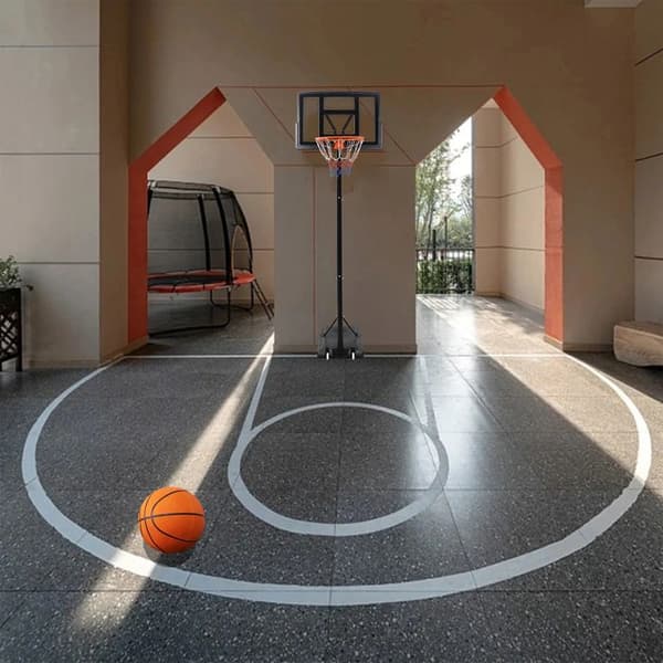 Basketkorg - LZQ - Justerbar 230-305 cm - Legerat stål - Ballastbar bas - Med kula och pump