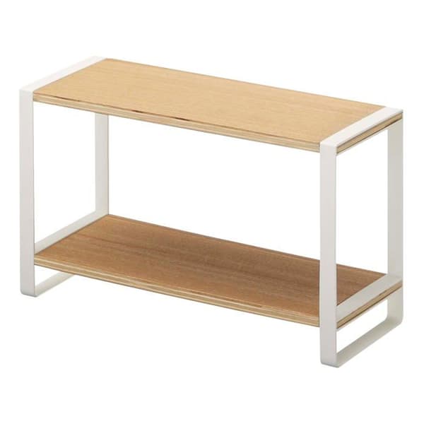 Yamazaki home - 7816 - Yamazaki Förvaringshylla för köksbänk | Stål + trä, en storlek, vit