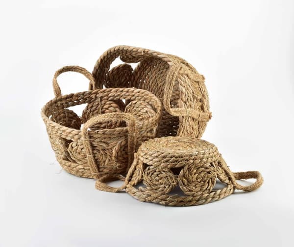 BALI Set med 3 KORGAR 30XH:15CM/27XH:13CM/21XH:9CM