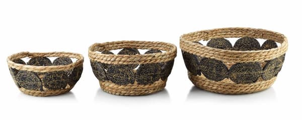 BALI Set med 3 KORGAR 30XH:15CM/27XH:13CM/21XH:9CM
