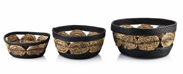 BALI Set med 3 KORGAR 30XH:15CM/27XH:13CM/21XH:9CM
