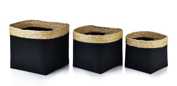 BALI SÆT MED 3 KURVE L31xh28cm, M28xh23 cm, B23xh20cm