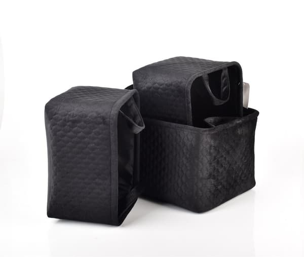 SARA SVART SET MED 3 KORGAR L38x26xh22cm, M34x23xh20cm, B30x20xh18cm