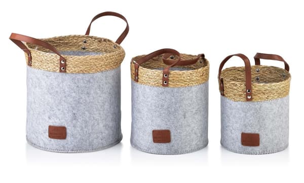 AMPARO SET MED 3 KORGAR 28xH28CM, 24xH24CM 20xH20CM