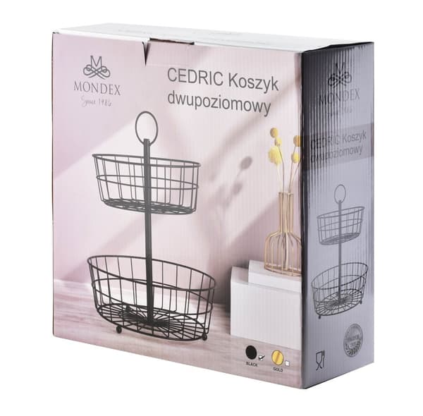 CASSIE Tvåvåningskorg 29xh10cm 24xh8cm h38cm