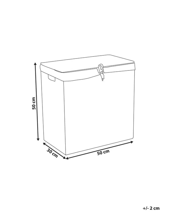Kori luonnonväri 50 x 30 cm vesihyasintti suorakulmainen käsintehty 2-osainen pyykkikori boho