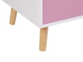 Pikkukuva 9 / 10: Säilytyslaatikko vaaleanpunainen MDF kumipuu jalat kansi hylly lastenhuoneeseen moderni tyyli