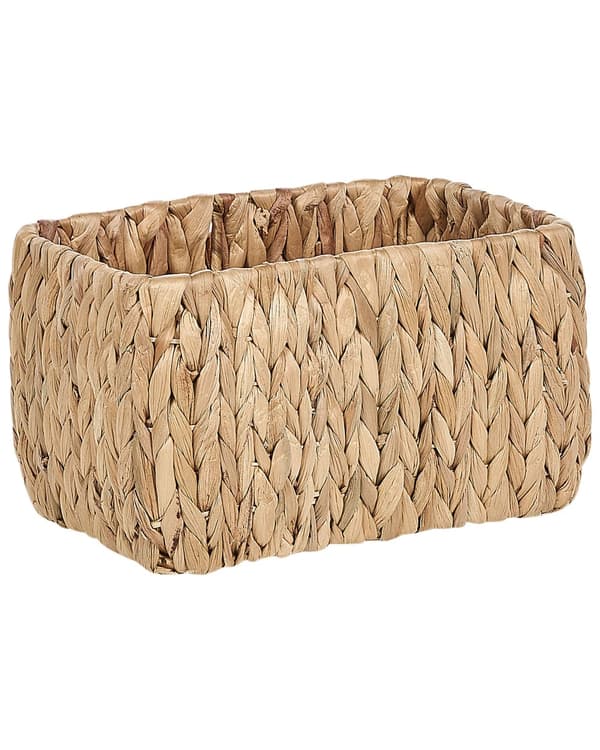Sett med 3 oppbevaringskurver Lys vannhyasint Håndlaget med håndtak Hyllebokser Boho design