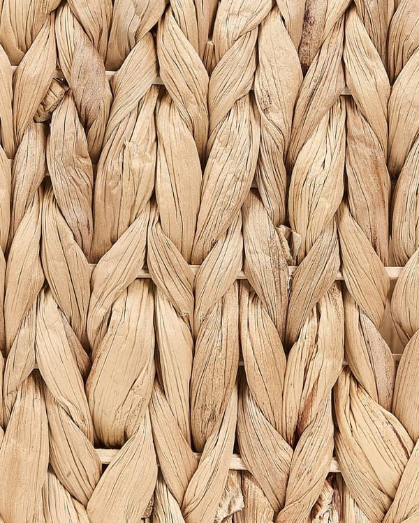 Sett med 3 oppbevaringskurver Lys vannhyasint Håndlaget med håndtak Hyllebokser Boho design