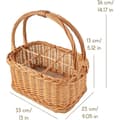 Miniatyrbild 4 av 4: Flaskkorg - CREATIVE HOME - 6 fack - 33 x 23 x 36 cm - Rör - Brun