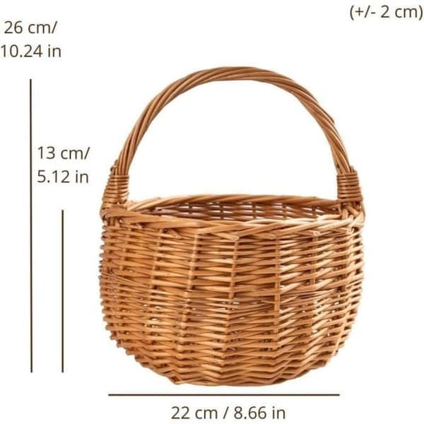 Flätad påskkorg - Kreativt hem - Liten - Brun - Halm - Flätning - Naturfiber