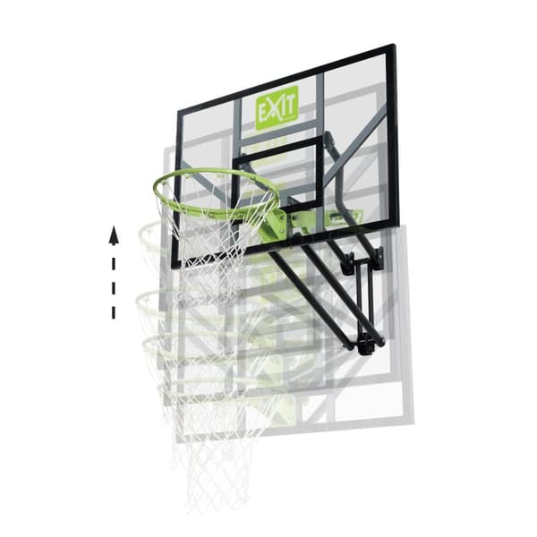 EXIT Galaxy vægmonteret basketballbagplade - grøn/sort