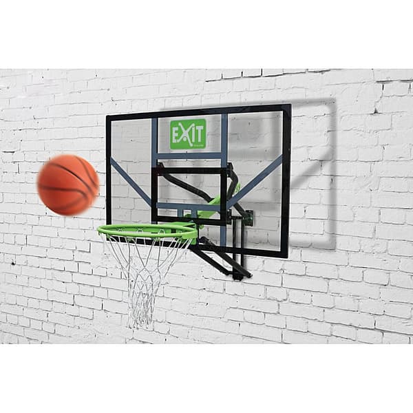 EXIT Galaxy vægmonteret basketballbagplade - grøn/sort