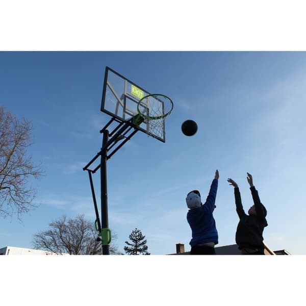 EXIT Galaxy bærbar basketballbagplade på hjul - grøn/sort