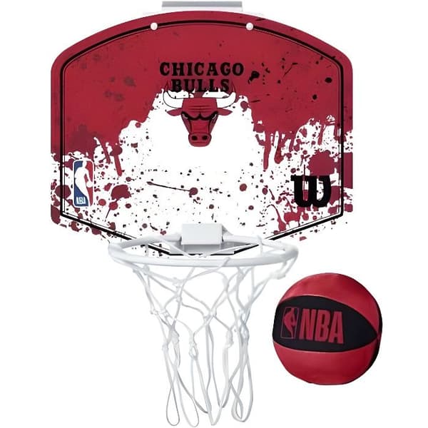 Mini NBA Basket - Chicago Bulls - Röd - One Size - DIY Montering - Vuxen
