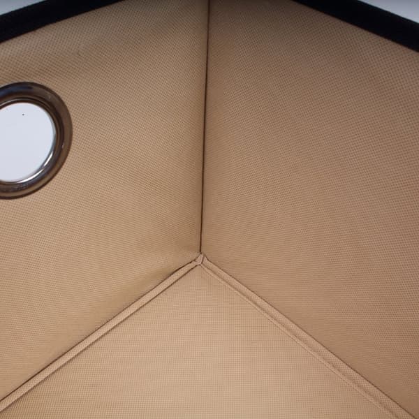Beige tygkorg med öljett