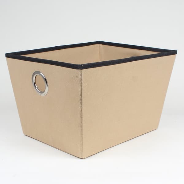 Beige tygkorg med öljett